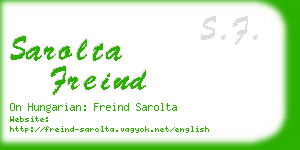 sarolta freind business card